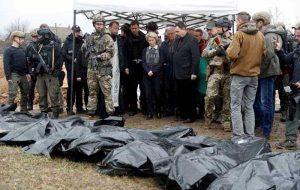 شهردار بوچا اوکراین می گوید تاکنون 403 جسد پیدا شده است