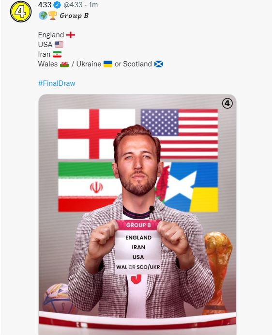 طرح جالب از گروه ایران در جام جهانی با تصویر هری کین/عکس