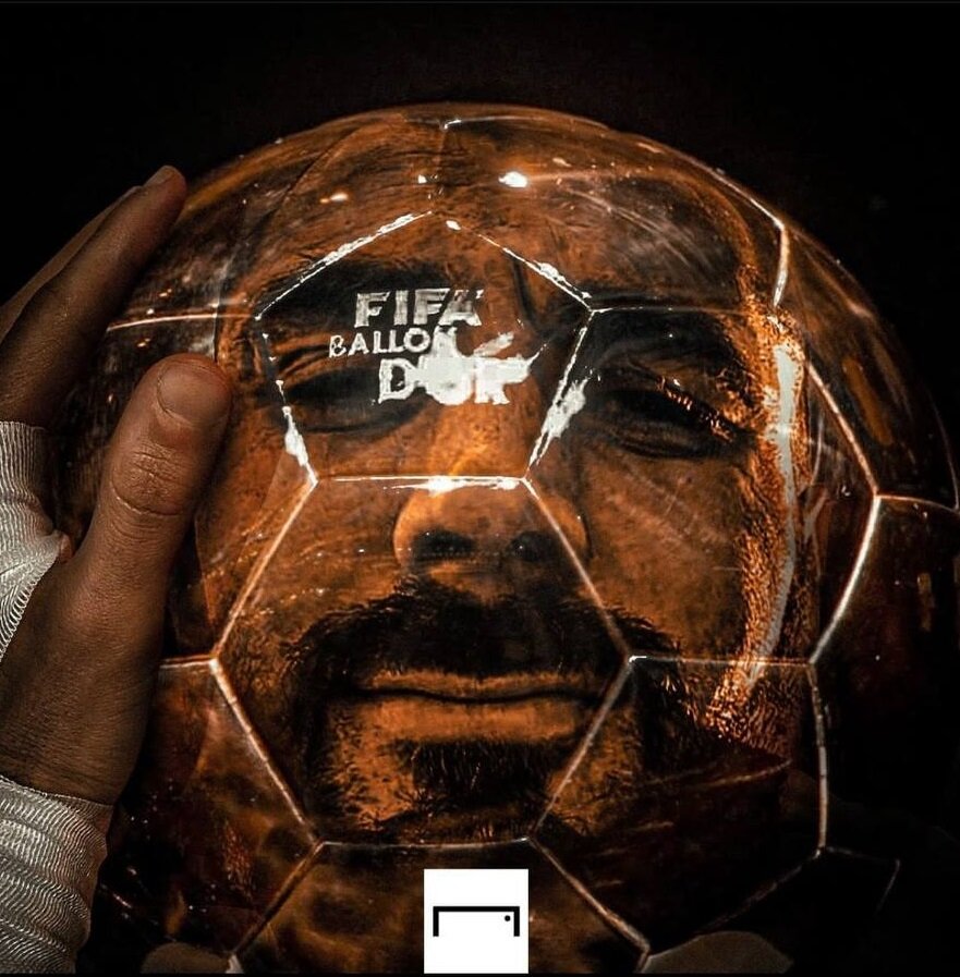 عکس بنزما روی توپ طلا افتاد/عکس