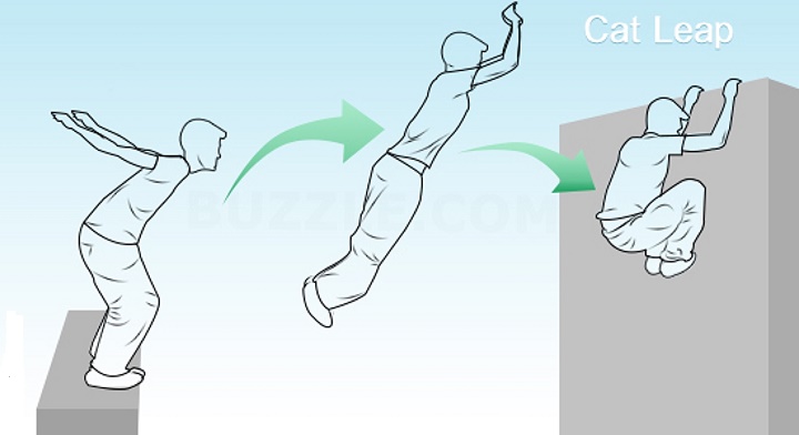 حرکت کت لیپ یا جهش گربه از حرکات پارکور