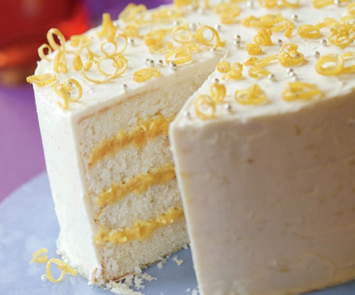 کیک لیمویی با پنیر ماسکارپونه
