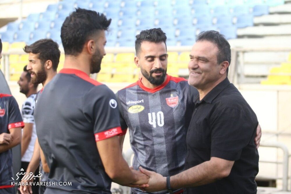 ستاره قدیمی، مهمان ویژه تمرین پرسپولیس/عکس