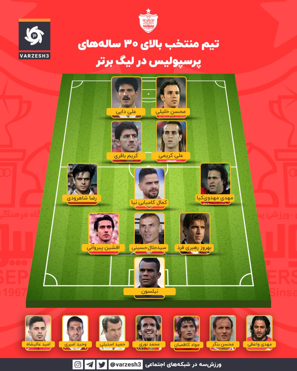 پرستاره‌ترین تیم تاریخ پرسپولیس اینجاست/عکس