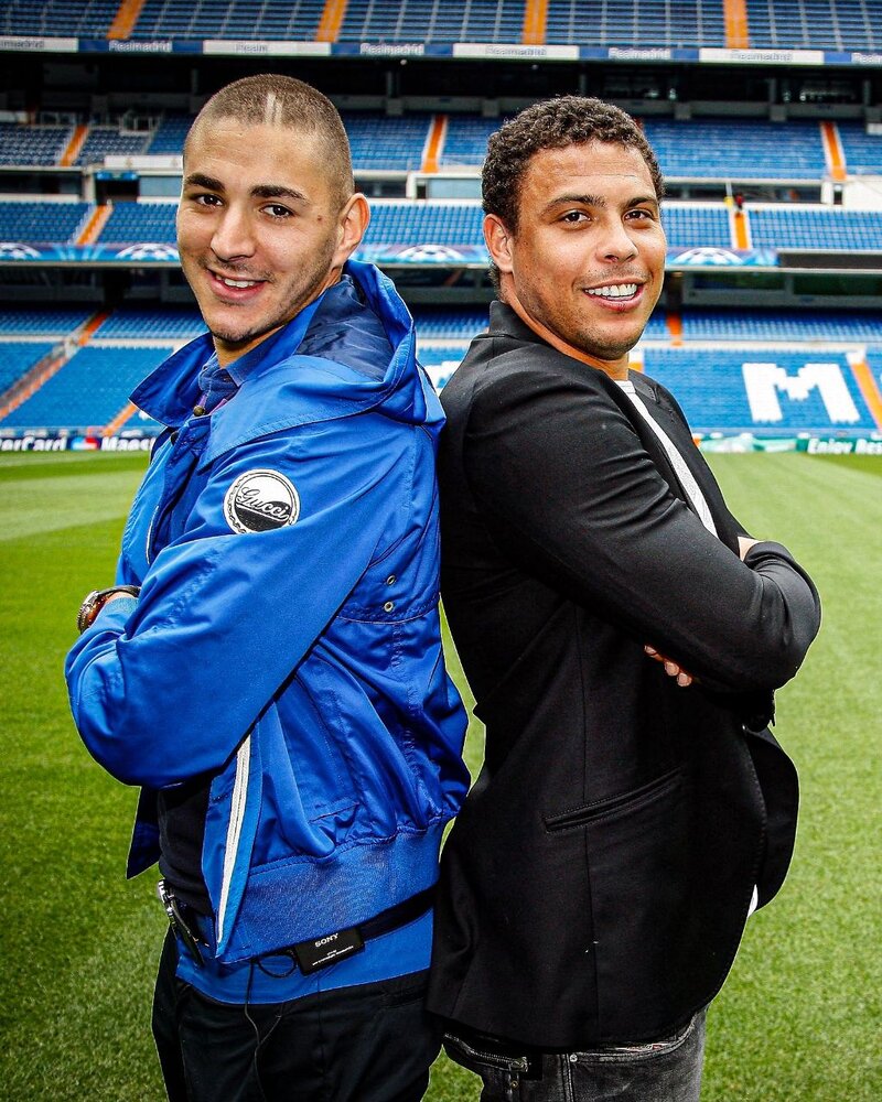 کریم بنزما در تعقیب رونالدو!/عکس