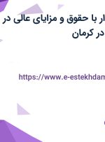 استخدام حسابدار با حقوق و مزایای عالی در شرکت جنوبگان در کرمان