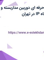 استخدام نصاب حرفه ای دوربین مداربسته و دزدگیر در فروشگاه IP در تهران