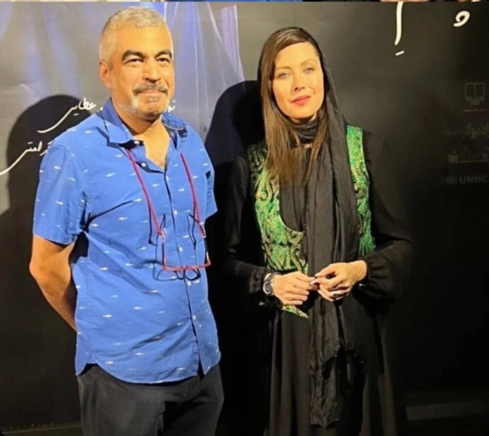 مهتاب کرامتی و سروش صحت در مراسم رونمایی از کتاب/ عکس