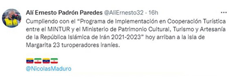 نخستین گروه از راهنمایان گردشگری ایرانی وارد ونزوئلا شدند