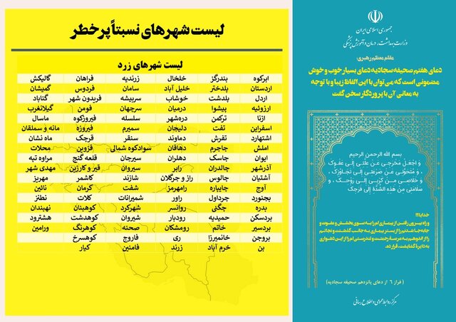 ۳۴۲ شهر در وضعیت آبی                                                
