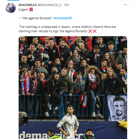 اوج نفرت از رونالدو؛ اینجا جایی نداری کریستیانو!/عکس