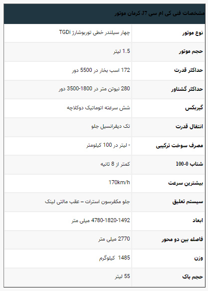 کی ام سی J۷ رونمایی شد؛ مشخصات فنی جک J۷، امکانات، قیمت