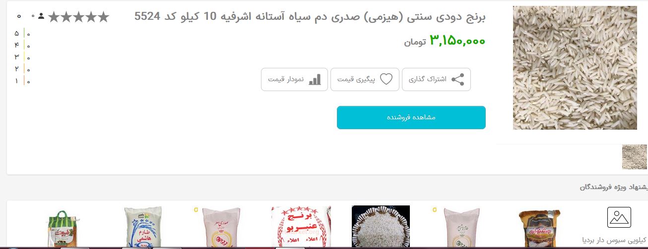 قیمت-برنج-دودی