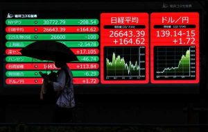 سهام آسیایی در بازارهای متلاطم کاهش می یابد
