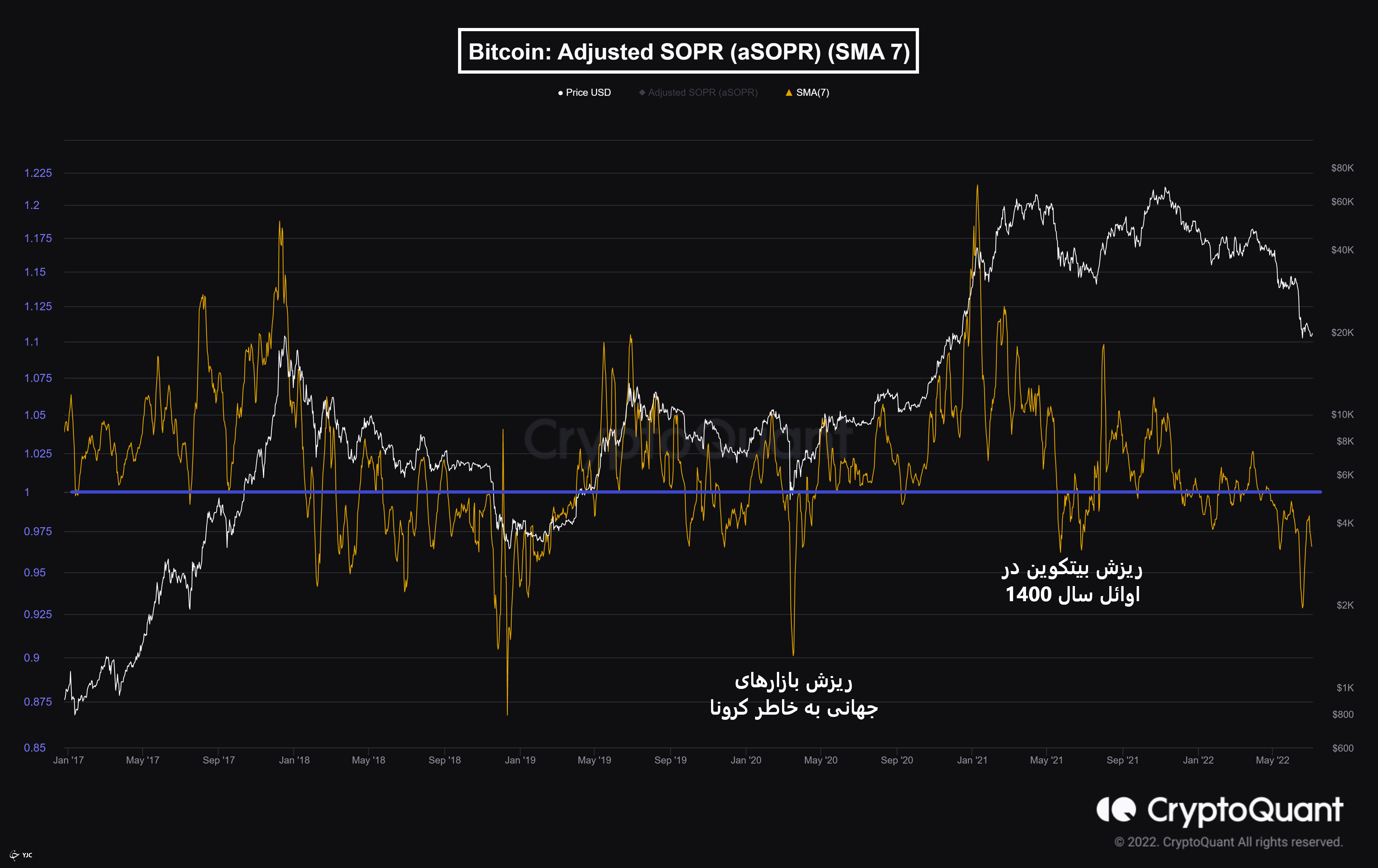 تعداد آدرس های بیت کوین در محدوده زیان دهی به بالاترین سطح تاریخ خود رسید