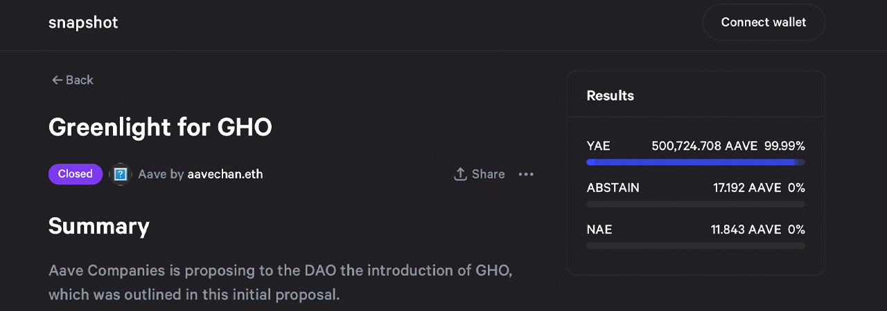 Aave DAO راه اندازی یک استیبل کوین با پشتوانه وثیقه به نام GHO را تایید می کند 