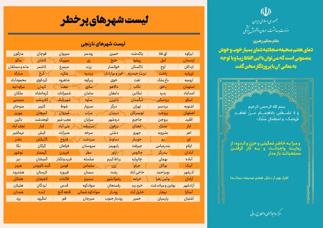 کاهش شهرهای قرمز کرونایی/۱۸۴ شهر در وضعیت نارنجی