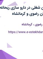 استخدام 5 عنوان شغلی در دارو سازی ریحانه در تهران، خراسان رضوی و کرمانشاه