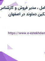 استخدام مدیر عامل، مدیر فروش و کارشناس فروش در مهان تکین دماوند در اصفهان