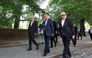 پیاده‌روی اردوغان در پارک مرکزی نیویورک/عکس