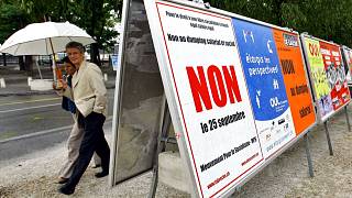 کارزار همه‌پرسی در سوئیس (عکس از آرشیو)