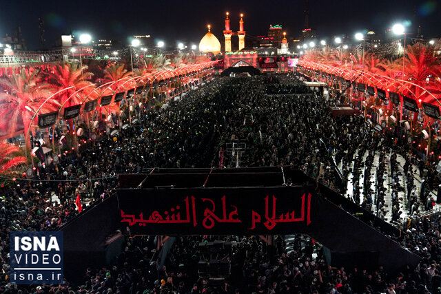 ویدئو / عزاداری زائران اربعین در کربلا