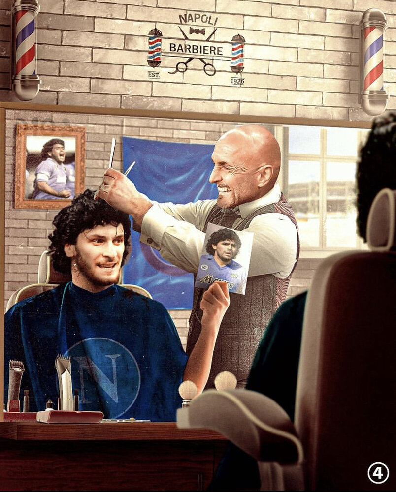 عکس | مارادونا در ناپل زنده شد!