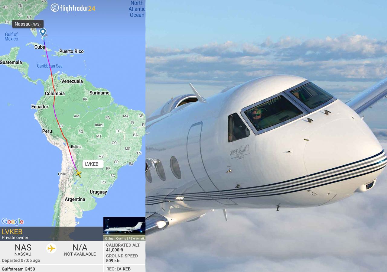 گزارش رادار پرواز نشان می دهد که جت خصوصی یکی از بنیانگذاران FTX به آرژانتین پرواز کرده است، SBF می گوید او هنوز در باهاما است