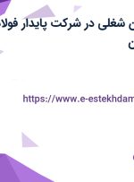 استخدام 6 عنوان شغلی در شرکت پایدار فولاد آیریک در اصفهان