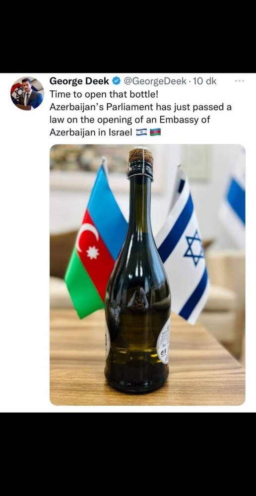 خوشحالی سفیر اسرائیل از اقدام باکو: وقت باز کردن بطری فرا رسیده!
