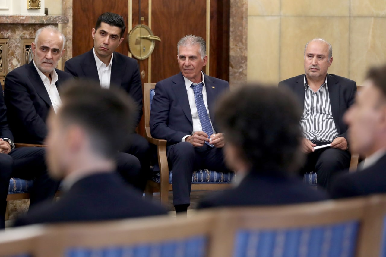 عکس| تیپ متفاوت کی‌روش در دیدار با رئیس جمهور