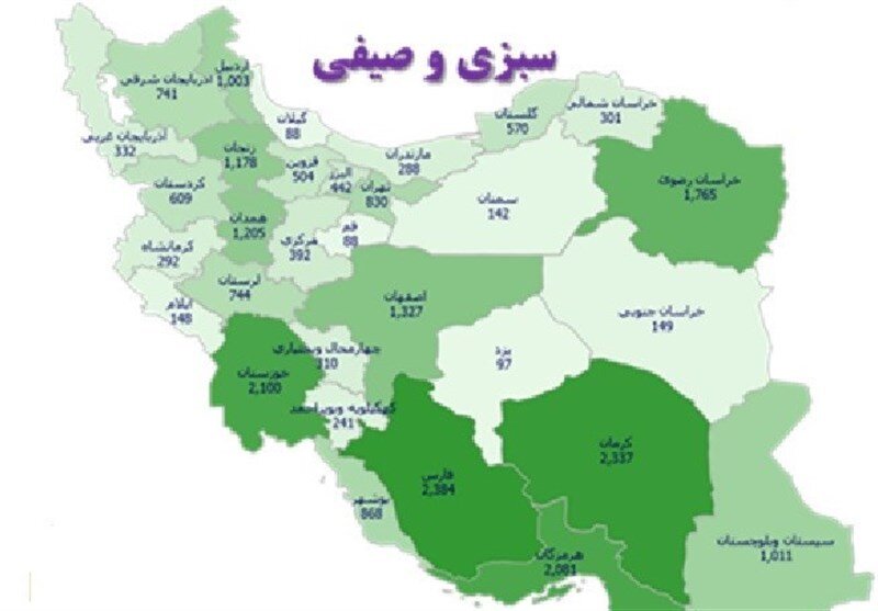 کدام استان‌های کشور برای تولید سبزی و صیفی انتخاب شدند؟ + اینفوگرافیک