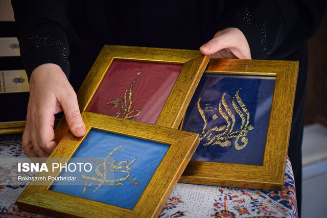 احیای هنر نقده‌دوزی در دستان بانوی هنرمند اصفهان
