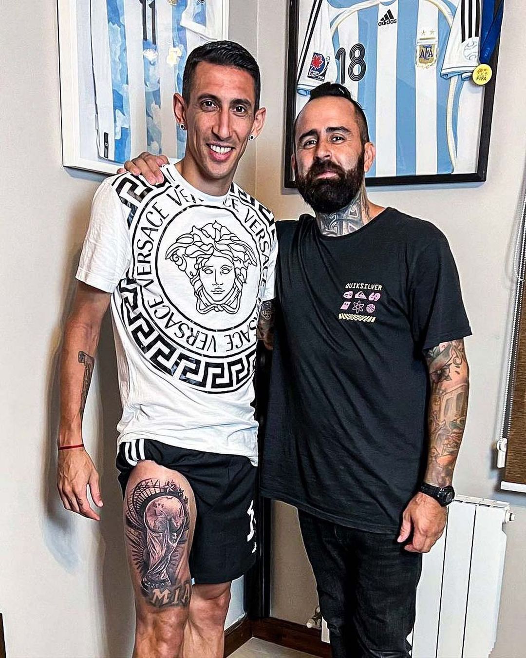 عکس| آنخل دی ماریا با تتوی جام جهانی