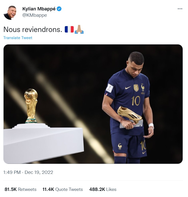 عکس | اولین واکنش امباپه پس از ناکامی در فینال