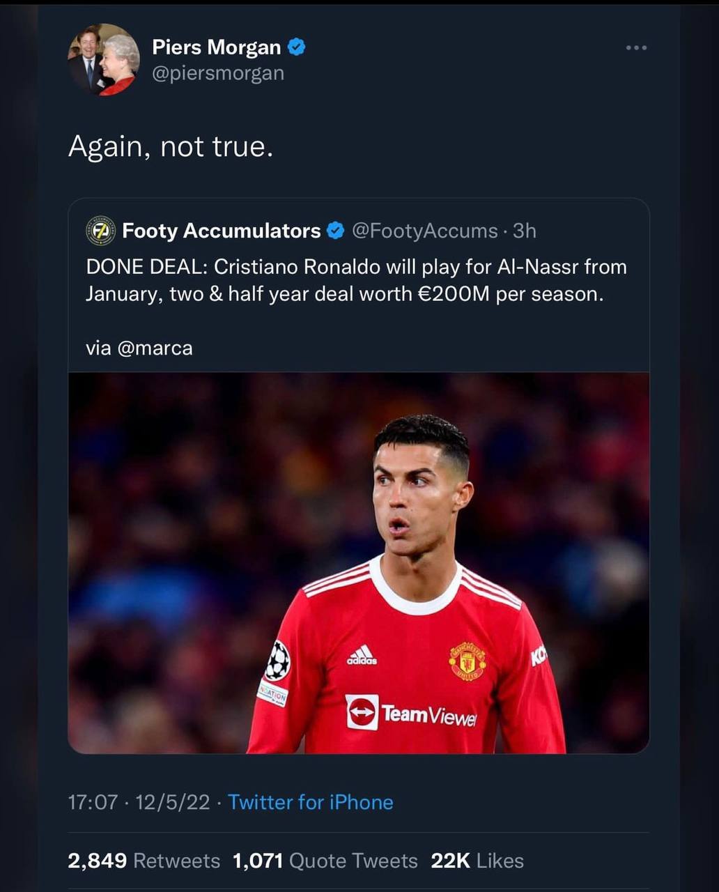 عکس| رونالدو به النصر نخواهد رفت