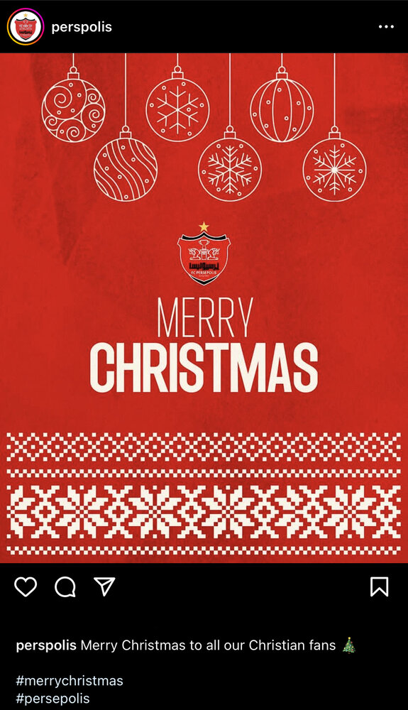 عکس | پوستر ویژه پرسپولیس برای هواداران مسیحی