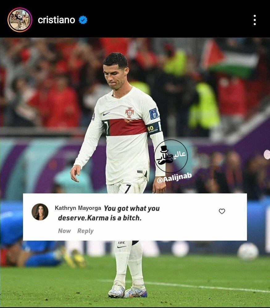 عکس| کامنت جنجالی یک زن زیر پست رونالدو