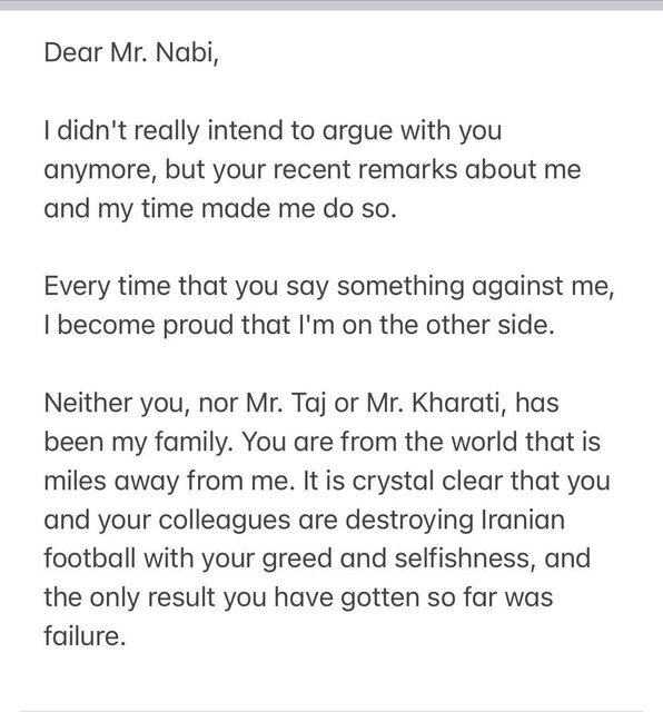 پست جنجالی اسکوچیچ علیه تاج و نبی که حذف شد!