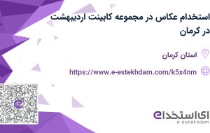 استخدام عکاس در مجموعه کابینت اردیبهشت در کرمان