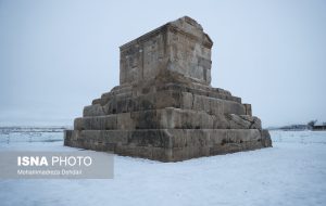 بارش برف در مجموعه پاسارگاد