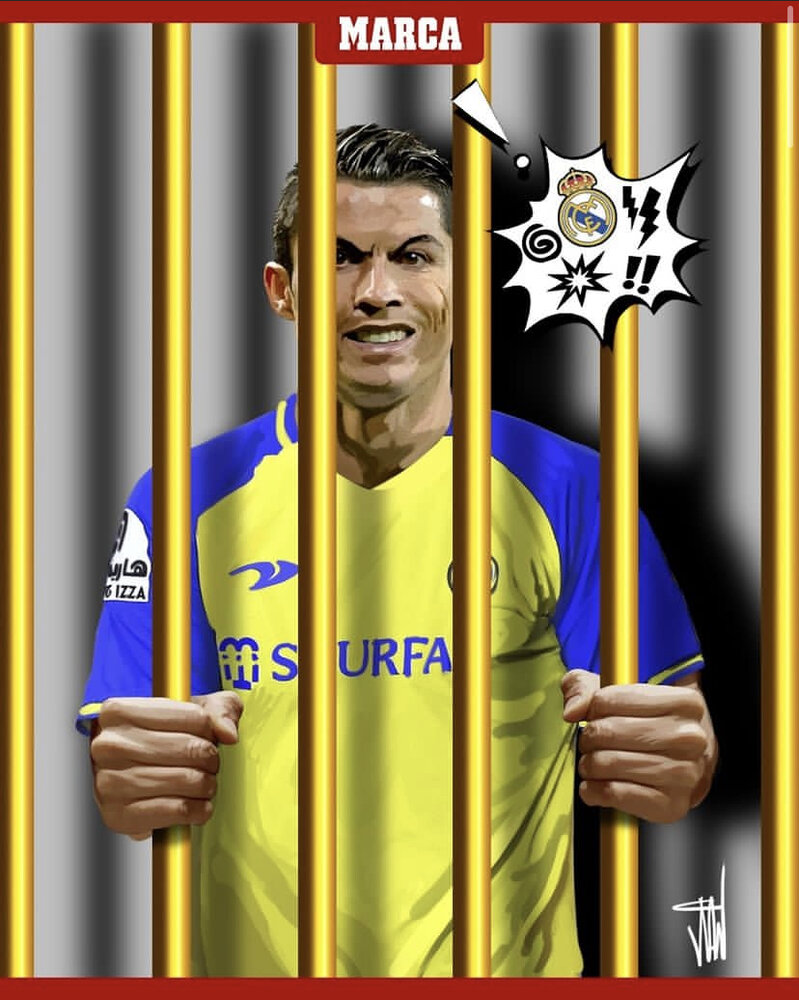 عکس | کریستیانو رونالدو در قفس طلایی!