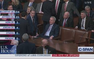 مک کارتی هنوز سه رای کمتر از رئیس مجلس دارد