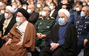 حسن روحانی در دیدار مسئولان و سفرای کشورهای اسلامی با رهبر معظم انقلاب + عکس