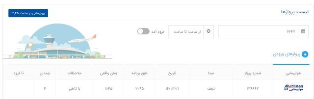 دردسرهای پرواز نجف به تهران + عکس