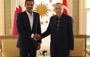 دیدار امیر قطر با اردوغان در استانبول