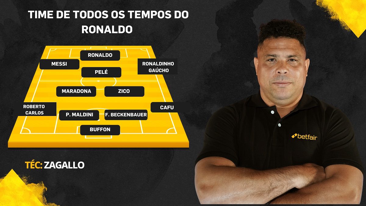 Ronaldo Nazário elege time de todos os tempos do futebol mundial - Mundo RH