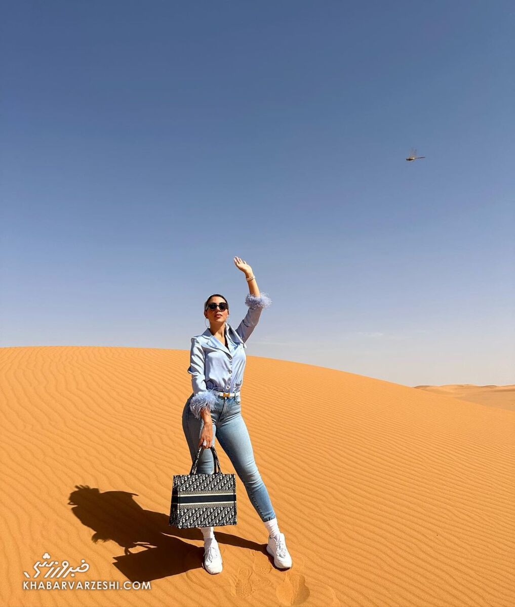 تصاویر| گشت و گذار جورجینا در عربستان واقعی/ تیپ و استایل نامزد رونالدو در صحرای حجاز