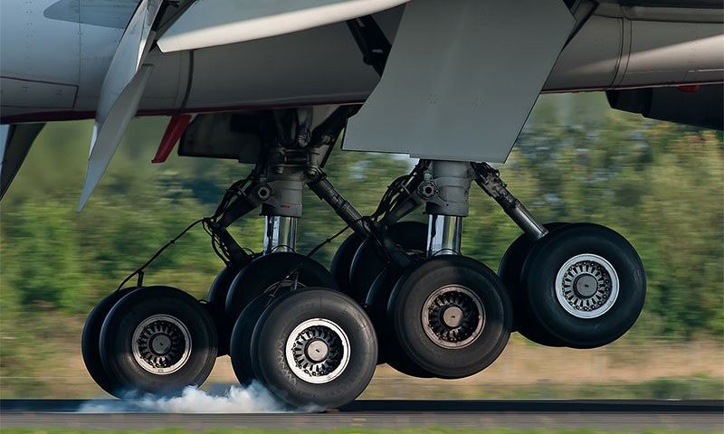 سائیدگی لاستیک هواپیما