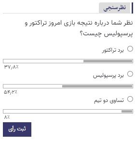عکس| پرسپولیس برنده مهمترین دیدار هفته