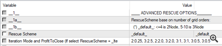 Basic Rescue Mode Advanced Parameters